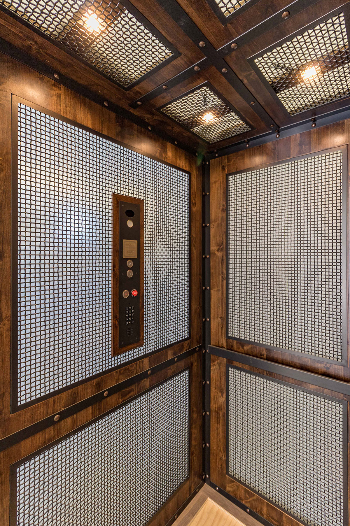 Rustic Wood Frame Elevator